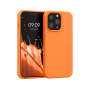 Кожаная накладка совместимая с iPhone 13 Pro (LC) оранжевая Partner