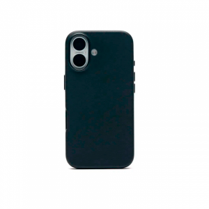 Накладка из эко-кожи Kzdoo Noble Collection совместимая с iPhone 16 Plus черная 