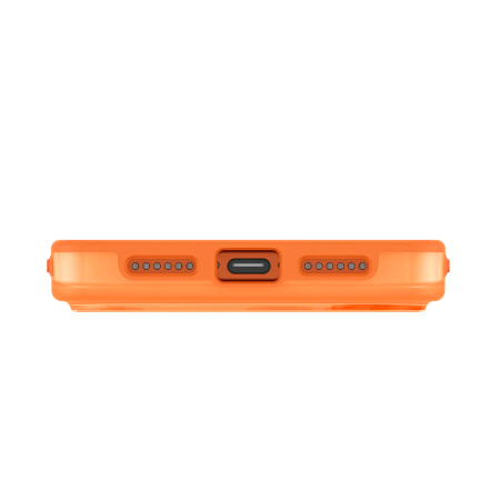 Пластиковая накладка Kzdoo IceGuard с MagSafe совместимая с iPhone 17 Pro прозраяно-оранжевая - фото 3