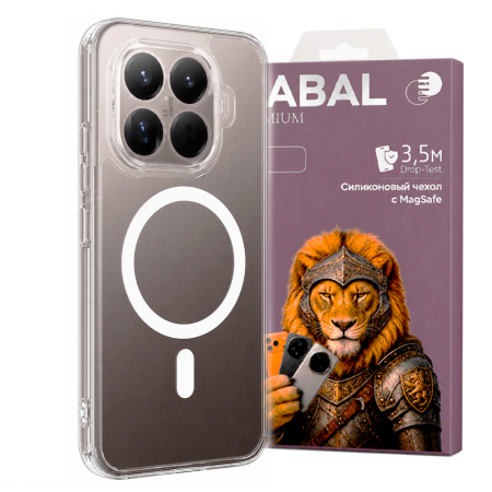 Противоударная накладка Cabal Premium Clear Case c MagSafe для Xiaomi 17t прозрачная