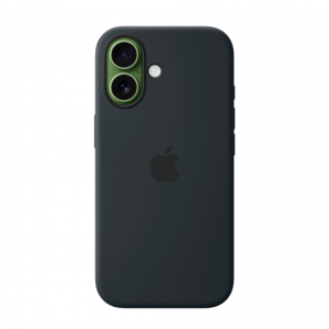 Накладка Silicone Case с MagSafe совместимая с iPhone 17 черная LB
