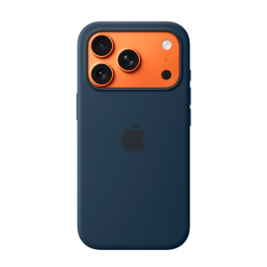 Накладка Silicone Case с MagSafe совместимая с iPhone 17 Pro Max синяя LB