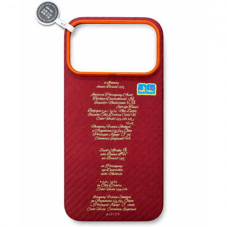 Кевларовая накладка Alrlty We are the Campions 2026 с MagSafe совместимая с iPhone 17 Pro Max (красная) - фото 2