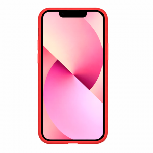 Силиконовая накладка совместимая с iPhone 14 (SC) красная Partner