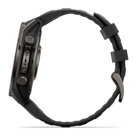 Умные Часы Garmin Fenix 9 47 mm AMOLED Titanium with Black Silicone Band (черный) (Titanium with silicone band) (010-04762-15) - фото 3