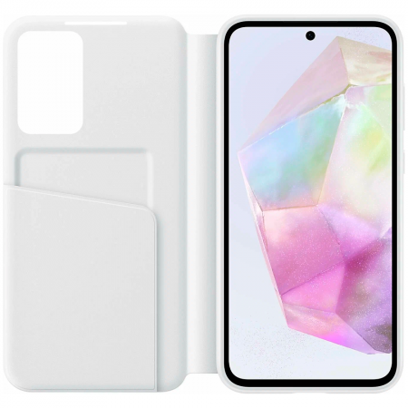 Чехол книжка Smart View Wallet Case совместимая с Samsung A35 белый - фото 2