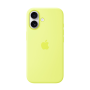 Накладка Silicone Case с MagSafe совместимая с iPhone 17 неоново-желтая LB