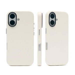 Накладка из эко-кожи Kzdoo Noble Collection совместимая с iPhone 16 Plus белая
