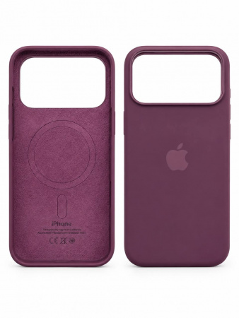 Накладка Silicone Case с MagSafe совместимая с iPhone 18 Pro Max/17 Pro Max бургундий LB - фото 2