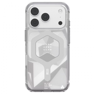 Противоударная накладка UAG Plyo с Magsafe совместимая с iPhone 18 Pro/17 Pro с серым принтом