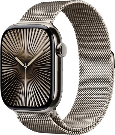 Apple Watch (MC7Q4) Series 10 46mm Natural Ti Nat Mil Lp (S/M) (титан/титан мил.плетение)