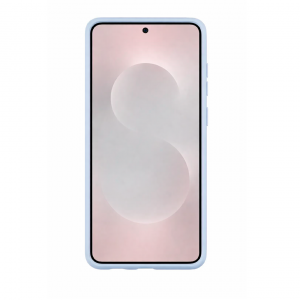 Накладка Silicone Case с MagSafe совместимая с Samsung S25 Edge голубая