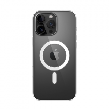 Пластиковая накладка Clear Case с MagSafe совместимая с iPhone 16 Pro Max прозрачная 
