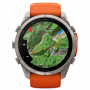 Умные часы Garmin Fenix 9 Pro 47mm AMOLED Sapphire Titanium with Autumn Orange/Spark Orange Silicone Band (010-04336-57)
