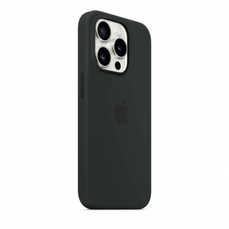 Накладка Silicone Case совместимая с iPhone 15 Pro черная - фото 2