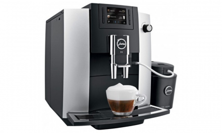 Кофемашина Jura E6 platina 15440 (автокапучинатор) серебристый (Португалия)