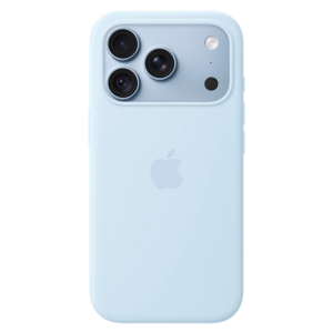 Накладка Silicone Case с MagSafe совместимый с iPhone 18 Pro/17 Pro светло-голубой