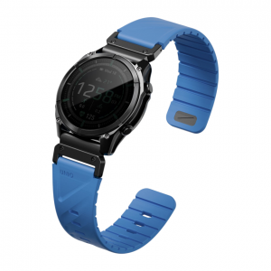 Силиконовый ремешок UNIQ Fluo для Garmin 22 mm (Ocean Blue) голубой