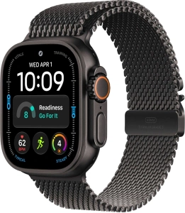 Apple Watch MJAV4 Series Ultra 4 Cellular 49mm Black Ti Black TML (M) (черный/черный браслет миланское плетение)