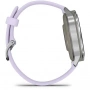 Умные часы Garmin Venu 4 41mm серебристый с сиреневым силиконовым ремешком (010-03013-41)