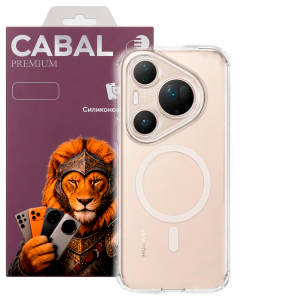 Противоударная накладка Cabal Premium Clear Case c MagSafe для Huawei Pura 80 Ultra прозрачная