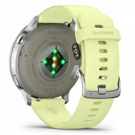 Умные часы Garmin Venu 4 45mm Silver Bezel With Citron Silicone Band (серебро/силиконовый ремешок лимонный) (010-03014-42) - фото 3