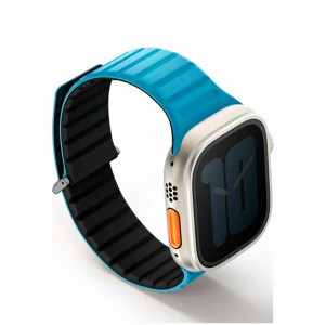 Ремешок Uniq Revix Evo для Apple Watch All (42/44/45/49 мм) силикон синий/черный