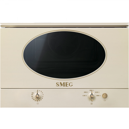 Встраиваемая микроволновая печь SMEG MP822NPO, Coloniale, 23 л, цвет кремовый
