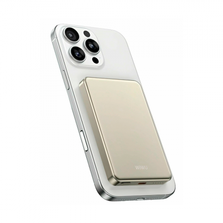Внешний аккумулятор WIWU Ultra-Thin с MagSafe 5000mAh 15W Moonrise (восход) CCC - фото 4