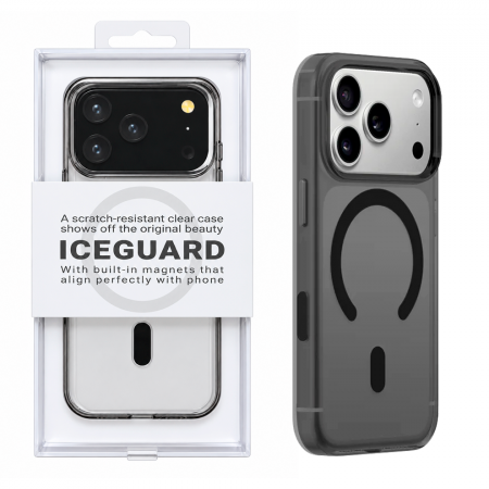 Противоударная накладка KZDOO Iceguard с MagSafe совместимая с iPhone 18 Pro/17 Pro затемненная