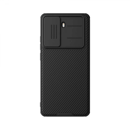 Противоударная накладка Nillkin Camshield Pro Case совместимая с ПОКО X7 Pro черная с защитой на камеру