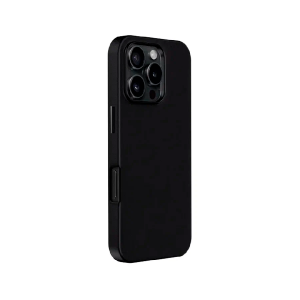Пластиковая накладка KZDOO Noble совместимая с iPhone 14 Pro под кожу черная
