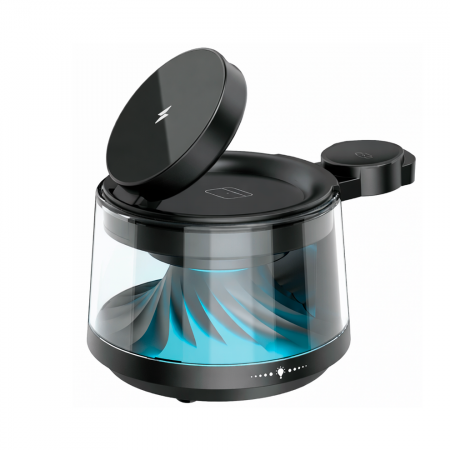 Беспроводное зарядное устройство Wiwu Flow Wi-W039 5 в 1 Wireless Charge 15W Black (черное) (Китай) - фото 2