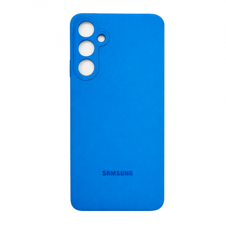 Накладка Silicone Case совместимая с Samsung S24 FE ярко-синяя (SC)