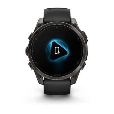 Умные часы Garmin Fenix 8 47 mm AMOLED Sapphire Carbon Gray DLC titanium with black Peddle gray (серый карбон серый-черный ремешок) (010-02904-20) - фото 3
