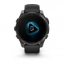 Умные часы Garmin Fenix 8 47 mm AMOLED Sapphire Carbon Gray DLC titanium with black Peddle gray (серый карбон серый-черный ремешок) (010-02904-20)