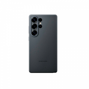 Кожаная накладка Kindsuit Case совместимая с Samsung S25 Ultra черная (оригинал)