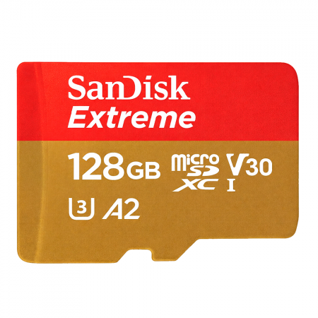 Карта памяти SanDisk Extreme Micro SD 128GB U3 A2 V30 190/90MB/S 4K 