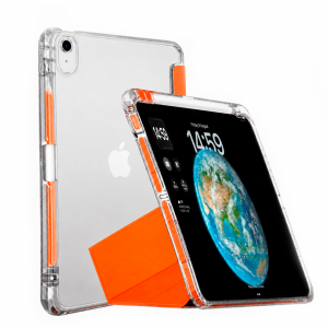 Чехол-книжка Mosbros Clear-Pro совместимая с iPad 10 (2022) 10.9"/iPad 11(A16) (2025) оранжевая