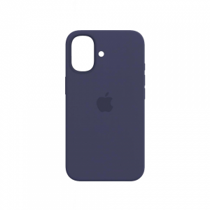 Накладка Silicone Case с MagSafe совместимая с iPhone 17 темно-синяя LB