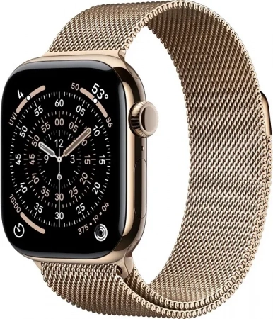 Applre Watch MF8Y4 Series 11 42mm Gold Ti CEL (золото/мил.плетение)