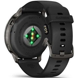 Умные часы Garmin Venu 4 45mm Slate Black (черный/силиконовый ремешок черный) (010-03014-00)