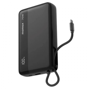 Внешний аккумулятор Momax 1-Power Ultra c кабелем 20000 mAh 70W черный CCC