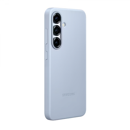 Кожаная накладка Kindsuit Case совместимая с Samsung S25/S24 голубая (оригинал) - фото 2