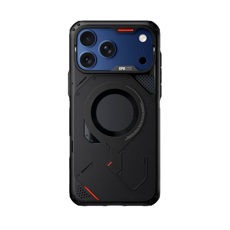 Противоударная накладка Aulumu Raged с MagSafe совместимая с iPhone 17 Pro черная 