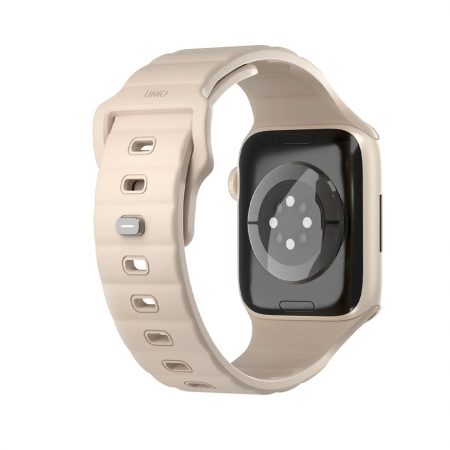Ремешок UNIQ Stride совместимый с Apple Watch (38/40/41mm) силикон бежевый - фото 2