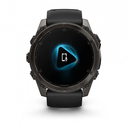 Умные часы Garmin Fenix 8 51 mm AMOLED Sapphire Carbon Gray DLC черный силикон (010-02905-20) (Тайвань) - фото 3