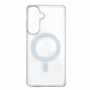 Пластиковая накладка Clear Case с MagSafe совместимая с Samsung S26 прозрачная LB