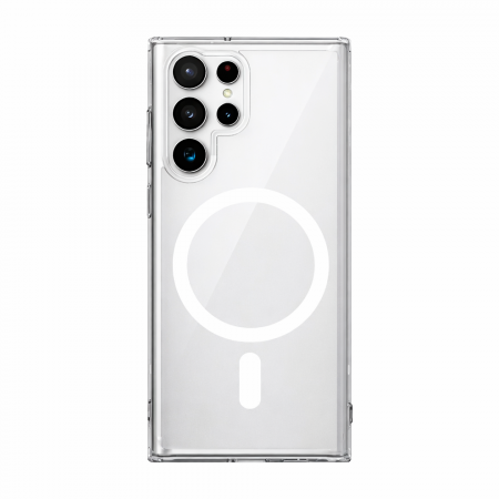 Противоударная накладка Cabal Premium Clear Case c MagSafe совместимая с Samsung Galaxy S24 Ultra прозрачная