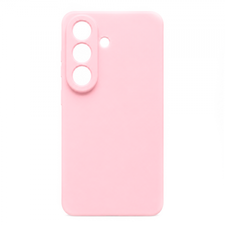 Накладка Silicone Case совместимая с Samsung S 26 Plus (SC) нежно-розовая
